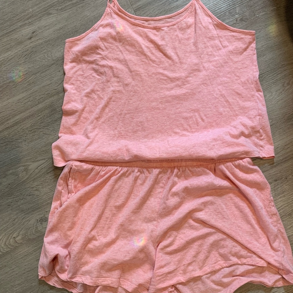 Pink Cami Top and Shorts Pajama Set